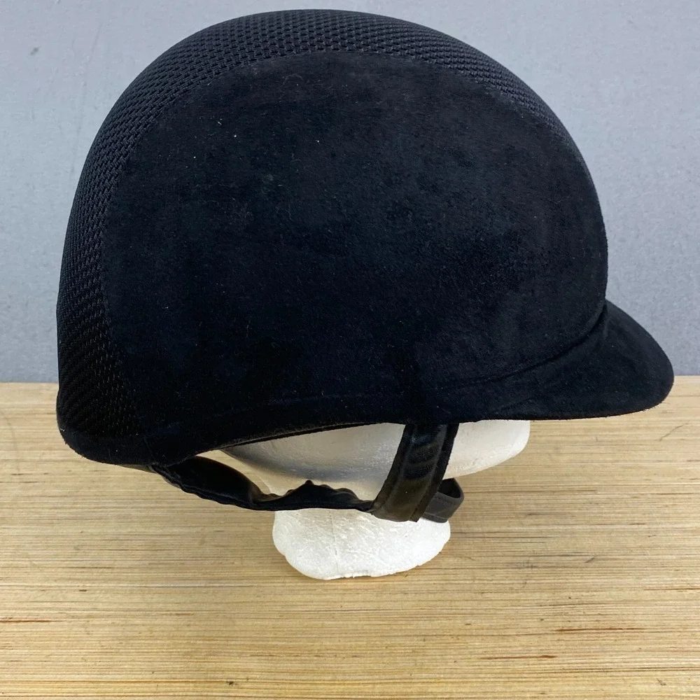 Charles Owen Ayr 8 Riding Helmet Black & Silver Size 7 57 cm Used READ - Picture 5 of 13